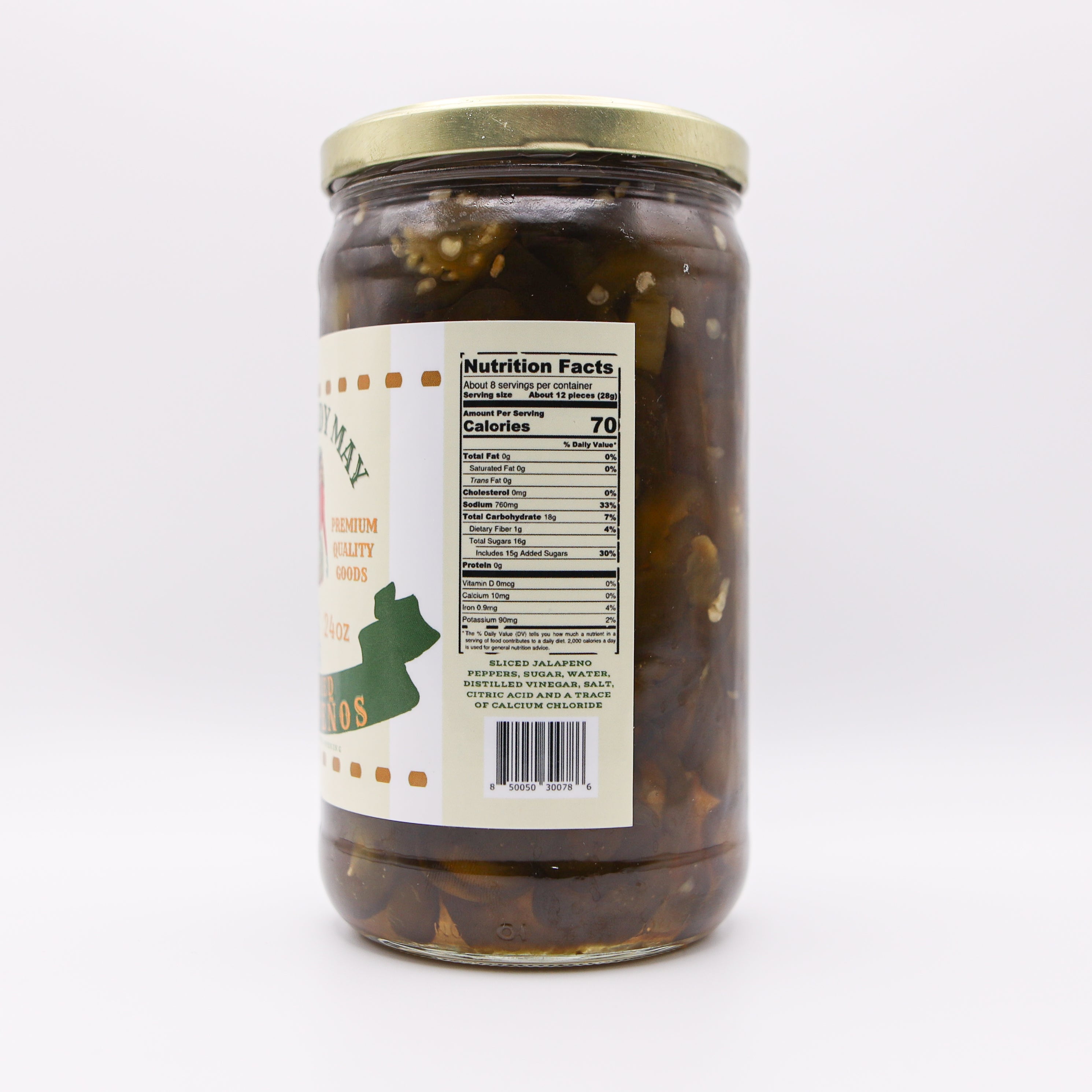 Sweet Heat Candied Jalapeños 2 pack – The Lady May’s Small-Batch Cowboy Candy | Sweet & Spicy Pickled Jalapeños in 24oz Glass Jar