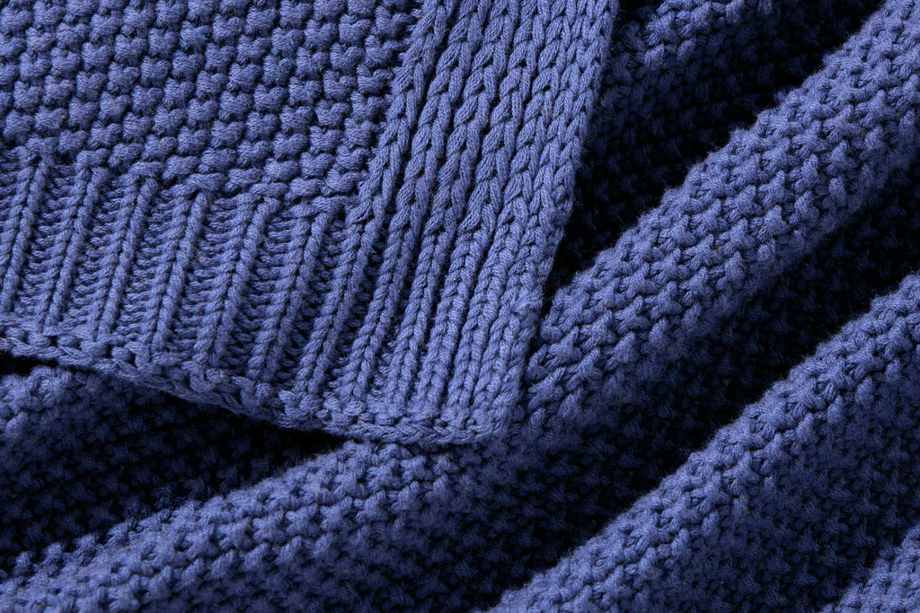 Seed Stitch Cotton Throw Blanket