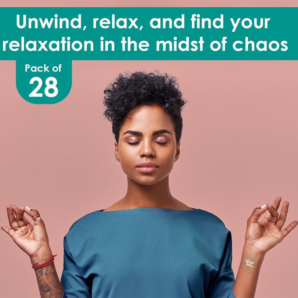 Relax & Let Go Zen Stress Patches with Ashwagandha, L-Theanine, GABA - 28 Patches