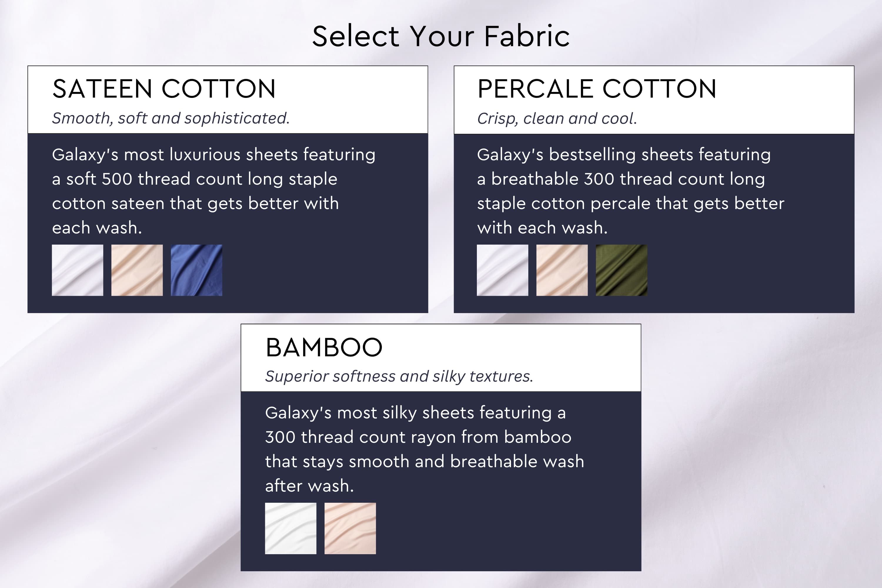 Crisp Percale Cotton Bed Sheets