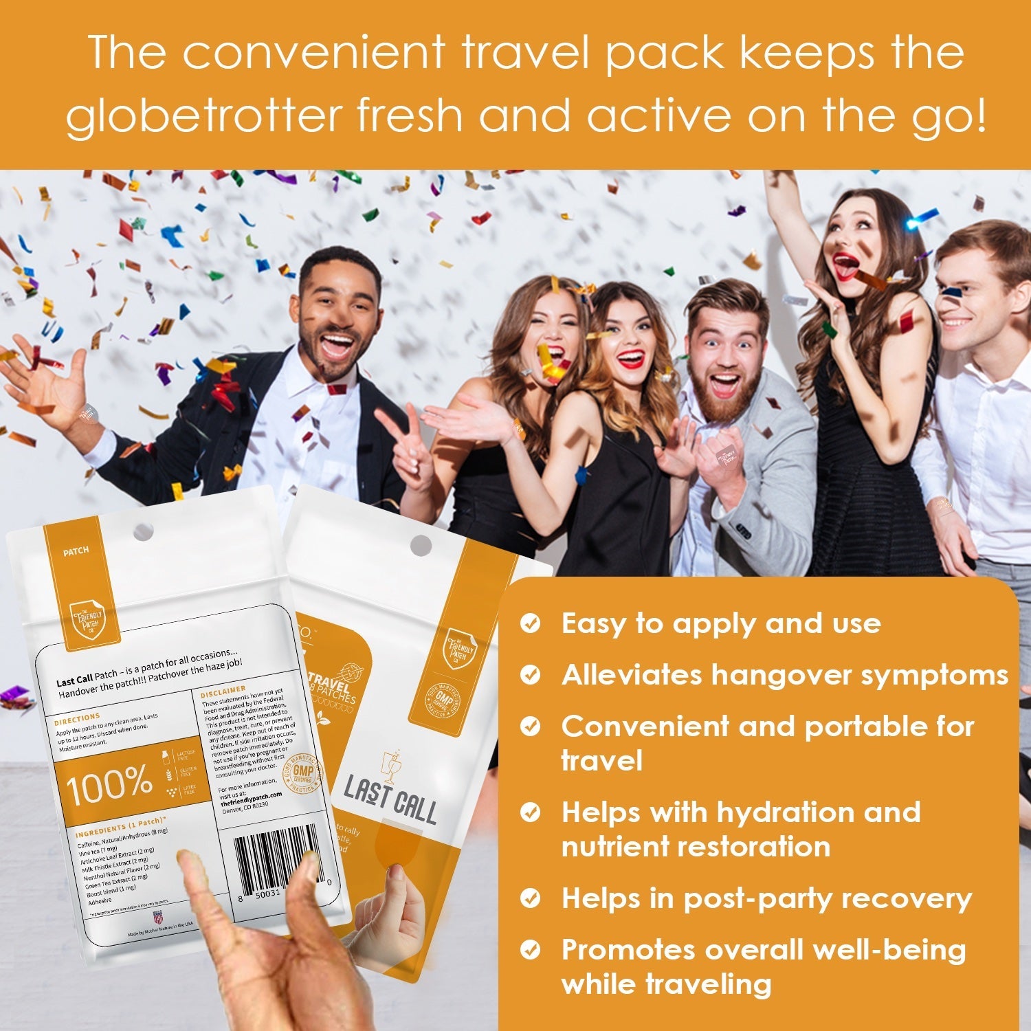 Last Call Patches: DHM & Milk Thistle Hangover Recovery Patches - 8 Pack